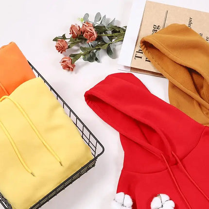 Cool Bear Sister Pattern Creative Design Women Clothes Creativity Fleece Hoodie Harajuku Pocket Pullovers Funny Autumn Hoody