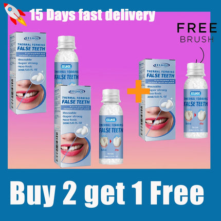 Temporary Tooth Repair Beads | Food Grade Dental Filling Material for Missing Broken Teeth, Denture Adhesive Solid Glue