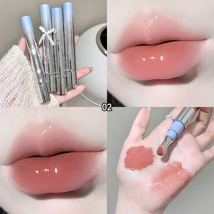 Mirror Watery Essence Lip Gloss Long-Lasting Non-Sticky Plumping Liquid Lipstick Jelly Lip Glaze Makeup Moisturizing Lips Tint