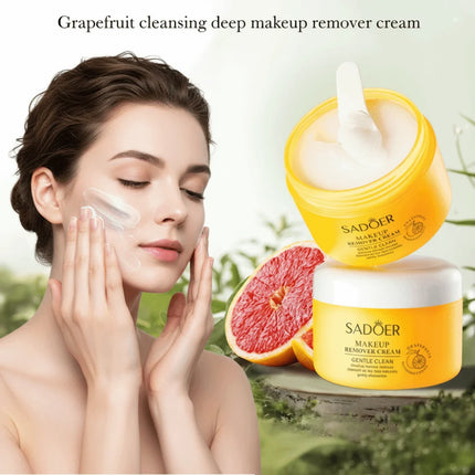 Quickly Dissolve SADOER Grapefruit Makeup Remover Stubborn Makeup Deep Cleaning Deep Cleaning Makeup Remover Without Residue