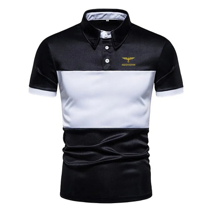 Men's Summer Business AIO Printed Comfortable Breathable Polo Shirt, Outdoor Golf Casual Sports Top