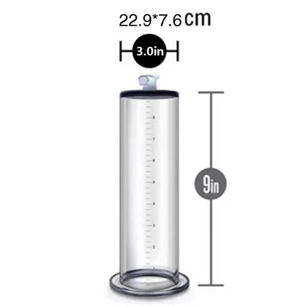 Manual Penis Vacuum Pump with Gauge, Acrylic Male Enlargement Extender Trainer, Masturbation Pump Adult Sex Toy Set for Men