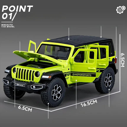 1:32 Jeep Wrangler Rubicon Off-road car Alloy Model Car Toy Diecasts Metal Casting Sound and Light Car Toys For Children Vehicle
