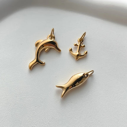 Stainless Steel charms Ocean shell conch golden pendant Summer beach Handmade Necklace Bracelet DIY charms for jewelry making
