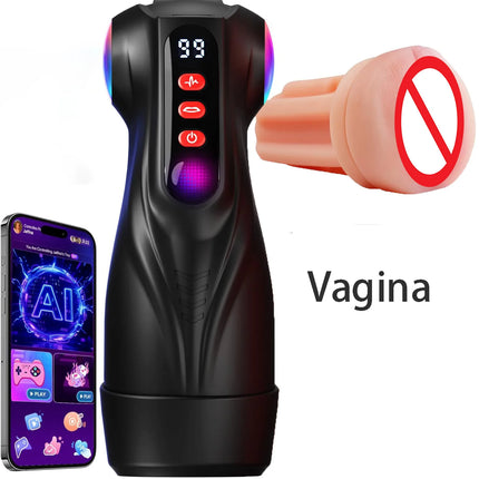 2026 Sex Toys for Men Male Masturbator 3 Sleeves Pocket Pussy Penis Pump with 9 Sucking 9 Vibrating APP Control Adult
