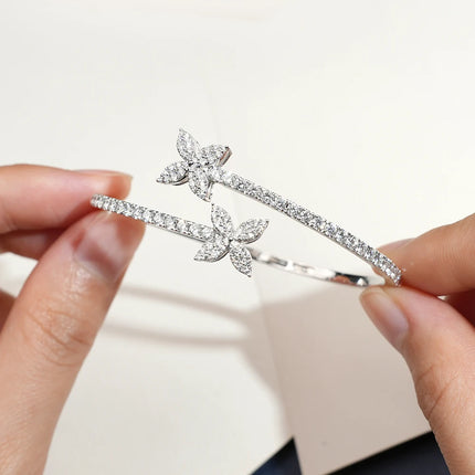 Messi Jewelry 18K Real Gold Bracelets Round Lab Grown Diamond Bracelet For Woman Girls In Stock MSB-655