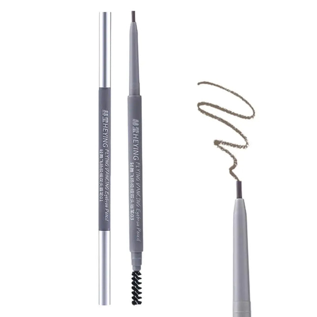 Ultra Fine Double Ended Eyebrow Pencil Waterproof Sweatproof Long Lasting Natural Hair Like Strokes Beginner Friendly with Brush