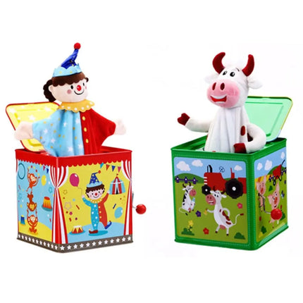With Music Children's Musical Metal Early Education Classic Music box Collection Montessori Jack in the Box Infant and Toddler