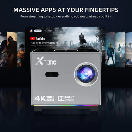 XNANO X3 Native 720P Projector Electric Focus Auto Keystone Voice Control Android 11 Dual WiFi Home Cinema Beamer Support 4K