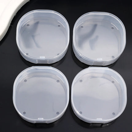 1/10pcs Transparent Square Plastic Boxes Makeup Powder Puff Air Cushion Storage Case Jewelry Diamond Packaging Organize Holder