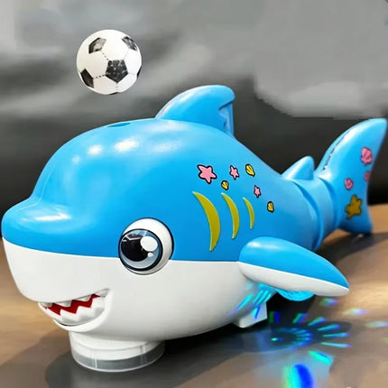 Electric Swinging Shark Blowing Ball Automatic Obstacle Avoidance With Music And Lights Toddler Kids Toys Baby Educational Gift