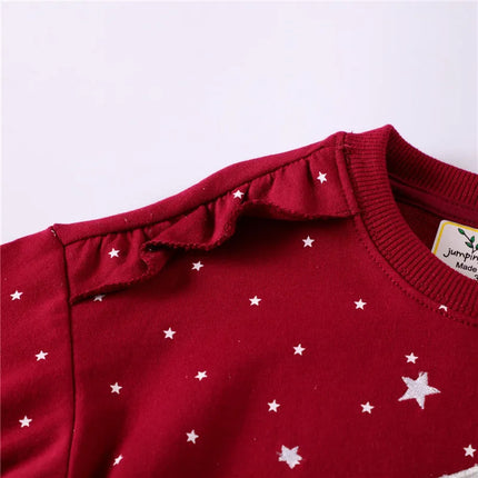 Jumping Meters New Arrival Autumn Winter Boys Girls Sweatshirts Animals Embroidery Cute Children's Clothing Long Sleeve Kids Top