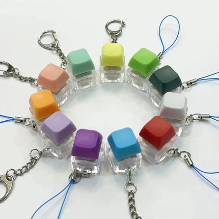 New Stress Anxiety Relief Keyboard Keychain Four Finger Button for Office Home Adults Kid Decompression Clicker Hot Gadget Gifts