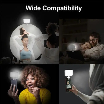 FANGTUOSI new Pocket LED Selfie Fill Light 1000Mah Rechargeable For IPhone IPad Mobile Phone Clip Flash Video Photography Lamp