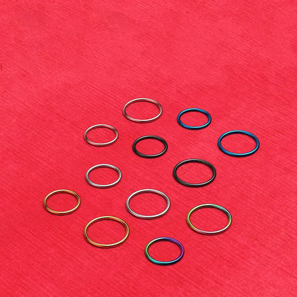 1/10pcs Wholesale Nose Ring Piercing G23  Titanium Clicker Ear Cartilage Earring Helix Septum Rings Body Jewelry Earrings Women