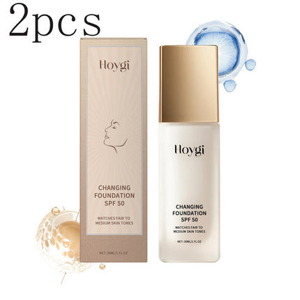 Protective Concealing Foundation: Lightweight & Matte, Gentle & Moisturizing, Brightening, Suitable for Oily & Dry Skin