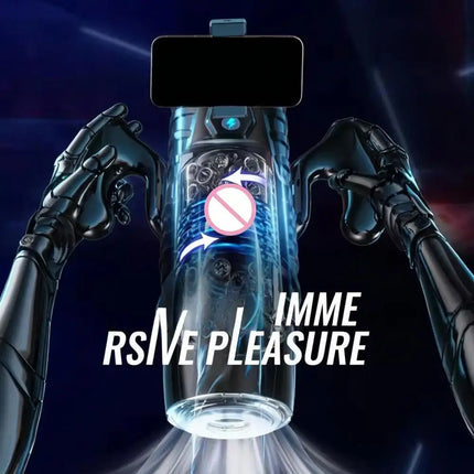 Automatic Thrusting Mastubator Rotation 7 Rotating Modes Male Masturbator Telescopic Pussy Blowjob Sex Machine Adult Toys 18+