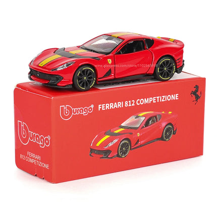 Bburago1:64 Ferrari E812 COMPETIZIONE Model Small Collection Car Alloy Model Toy Gift Scene Decoration Classic and Exquisite