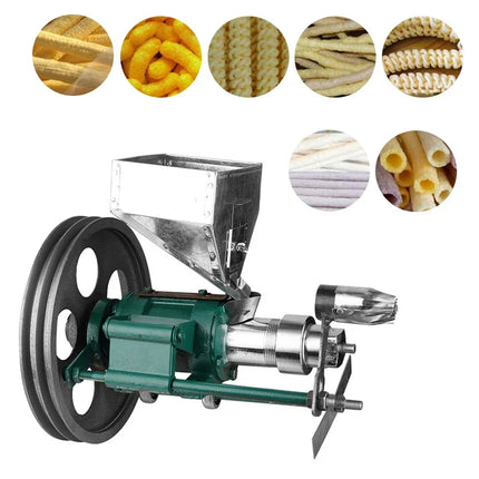 14 Use corn puffing extruder machine 25Kg/h Snack Extruder Twisted Hollow Stick Solid Crispy Popper Bulking Machine 25Kg/h