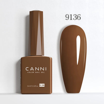 9ml CANNI Gel Nail Polish HEMA FREE TPO FREE Round Brush Gorgeous Color Soak Off UV LED Semi Permanent Gel Varnish Winter Nails