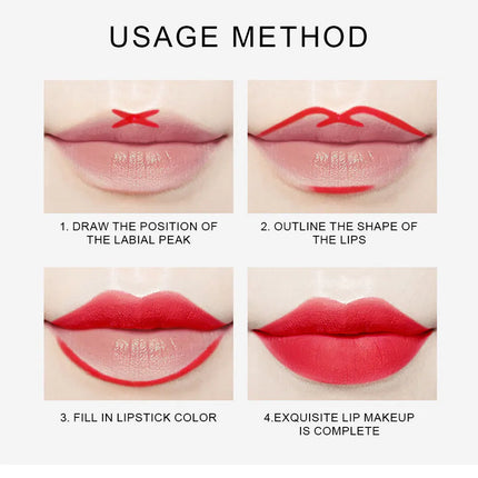 Lip Liner Lipstick Pen Waterproof Lasting Hook Line Lip Pen Matte Beginner Automatic Lips Liner Bean Paste Lip Contour Cosmetics
