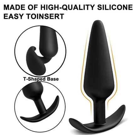 S/M/L 3 Sizes Anal Plug Soft Silicone T-Shaped Anal Plug Butt Plug Adult Sex Toys for Men Women Gay Prostate Massager Dildo