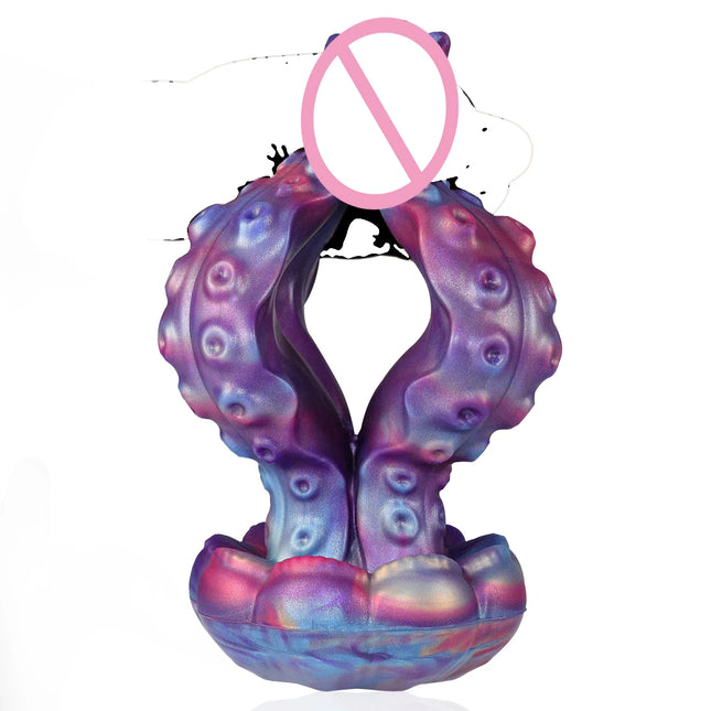 Soft Silicone Tentacle Jellyfish Dildo Animal Penis Dick Anal Plug Butt Expander Adult Erotic Sex Toys Men Women Masturbation