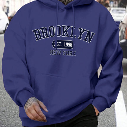 Brooklyn Est 1998 New York Printing Men Hoodies Harajuku Crewneck Hoodie Fashion Oversize Hoody Autumn Comfortable Tracksuit