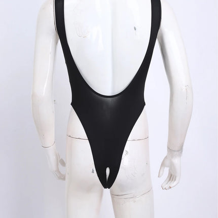 Men Sexy Open Crotch Cutout Sissy Bodysuit Male Cross-dressing Underwear Rave Party Nightclub Couple Games Lingerie Nightwear