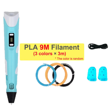 Kids 3D Printing Pen Adjustable Speed LED Display DIY Drawing Pens 3D PLA Filament Christmas Birthday gift for Boys and Girls