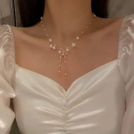 Heart Pendant Necklace Rhinestone / Collier Pendentif Cœur Strass