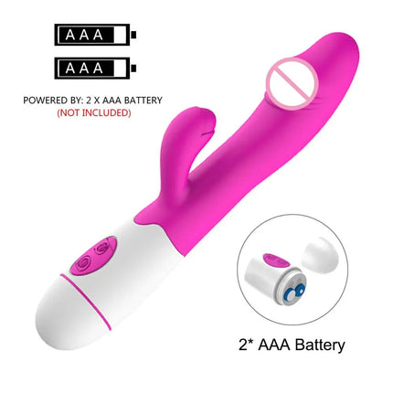 Rabbit Vibrator for Women 30 Speed Rechargeable G Spot Clitoris Stimulator Dildo Vagina Female Masturbator Sex Toys for Adults