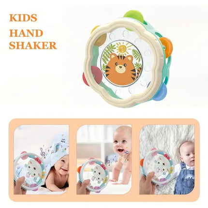 Montessori Musical Instruments Hand Drum Shaking Rattles Infant Kids Interactive Educational Toys Baby Sensory Newborn Gift
