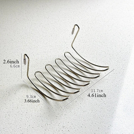 1pc/2pcs Stainless Steel Drain Basket Expansion Small Hanging Rack Storage Rack Storage Basket Stainless Steel  Home Goodies