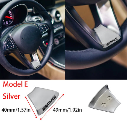3D Metal Car Steering Wheel Emblem Sticker Badge For Mercedes Benz AMG W205 W168 W108 GLC W212 AMG W176 W204 Interior Accessorie