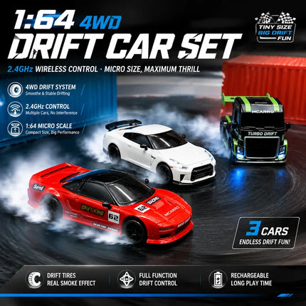 Official Genuine MCARRO MC061 MC062 MC081 Full Series 4WD Desktop Mini RC Drift Car 2.4G High Speed Remote Control Racing Car Mo