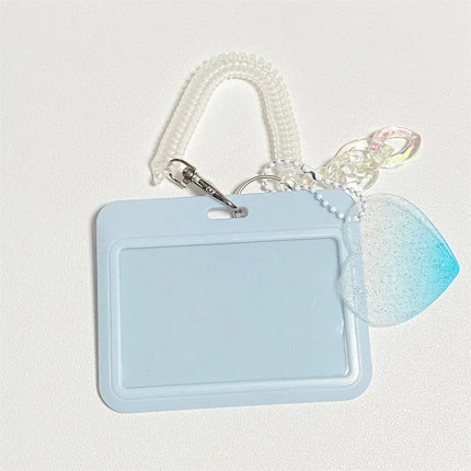 Crystal Butterfly 3 Inch Acrylic Card Holder Photocards Display Credit ID Bank Card Protective Case Keychain Pendant Fashion