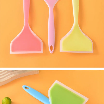 1PC Silicone Spatula Wide Mouth Non-stick Scraper Steak Beef Egg Cooking Spatula Pancake Baking Tools Kitchen Cooking Shovel