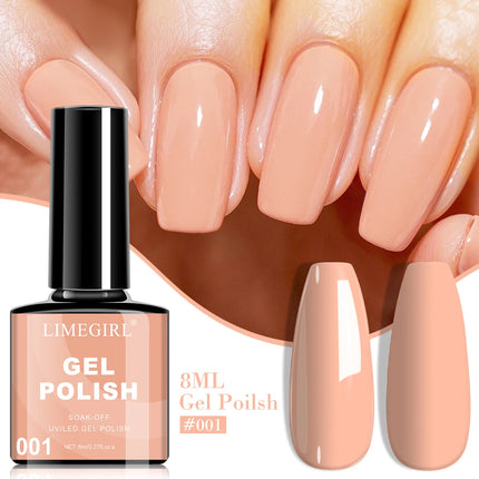 LIMEGIRL 8ML Nail Gel Polish Nail Supplies Vernis Semi Permanent Nail Art Manicure Soak Off LED UV Gel Nail Varnishes