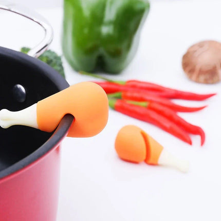 Silicone Pot Lid Anti-spill Rack Heat-resistant Anti-Overflow Stoppers Pot Cover Lifter Holder Creative Kitchen Tools Gadgets