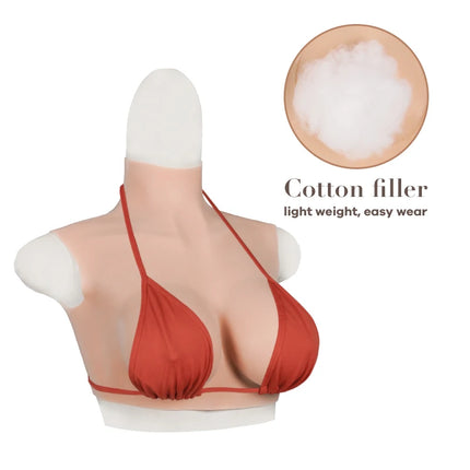 KUMIHO Realistic Silicone Breast Forms Sissy BCDEG Cup Fake Boobs Fake Chest Cosplay Men Crossdressing Transgender Drag Queen