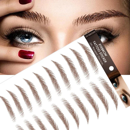 6D Eyebrows Sticker Water Transfer Hair-like Eye Brow Tattoo Stickers Long Lasting False Eyebrow Enhancers Eye Brow Cosmetics