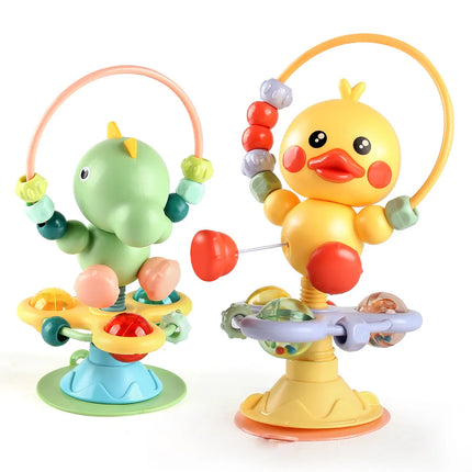 Baby Rattles Set Infant High Chair Toys Suction Cup Grab N Spin Interactive Development Baby Tray Toy Newborn Gifts for Kids