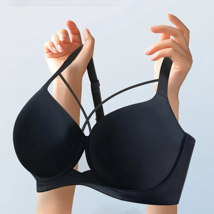 Large Size Seamless Lingerie for Women Thin and Sexy Bra Comfortable Top Up Push-up Anti-Sagging Sports Breast Collection Bras