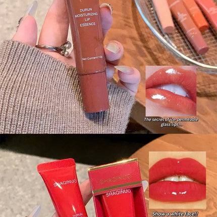 Lip Glowy Lightweight Hydration Balm Shea Butter Glaze Craze Tinted Polypeptide Lip Gloss Serum Fruit Donut Lip Oil Care
