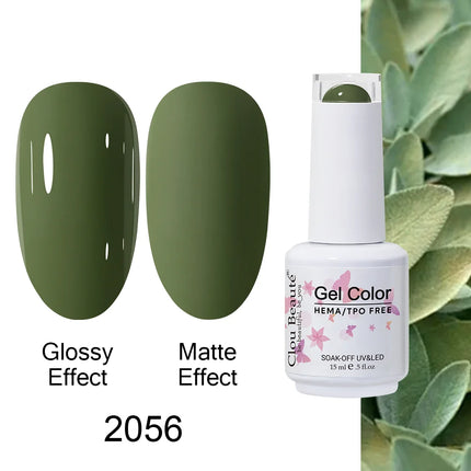 Clou Beaute 15ml HEMA TPO FREE Color Gel Nail Polish Nude Pink Red Green Collection Nail Gel Polish Glitter Soak Off UV LED Gel