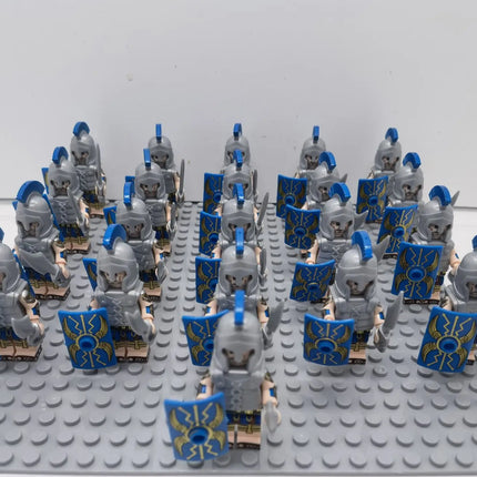 21PCS Medieval Ancient Roman Warrior Series Spartan 300 Warrior Children's Building Block Toys DIY Micro Scene Ornaments
