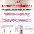 Size 25/insole length 15.1cm / [Size reference  must see before ordering] it is recommended to add it to SKU  which is convenient for customers to choose their own codes and reduce return and exchange.