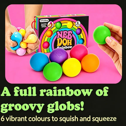 New Schylling Needoh Rainbow Teenie Stress Ball Fidget Toys Blind Box surprises Anti-stress Sensory Squeeze Party Toy gifts