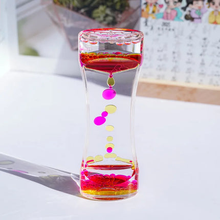 Liquid Motion Bubbler Timer Pack of Colorful Hourglass Liquid Bubbler Fidget Sensory Anxiety Autism Adults Activity Calm Rela
